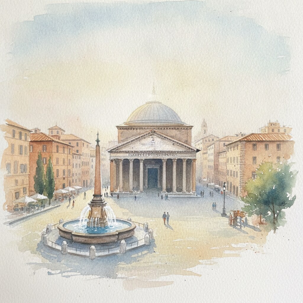 Rome — aquarelle — Italie