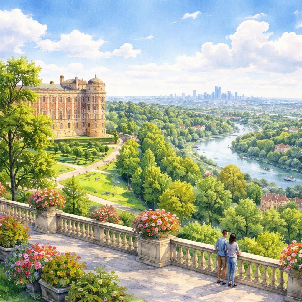Saint-Germain-en-Laye — aquarelle — France
