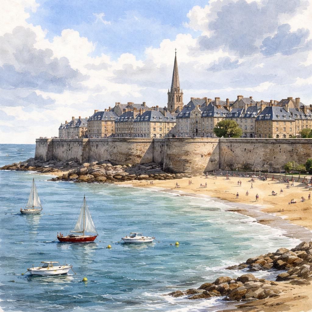 Saint-Malo — aquarelle — France
