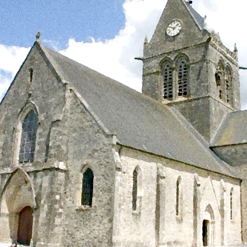Sainte-Mère-Église — aquarelle — France