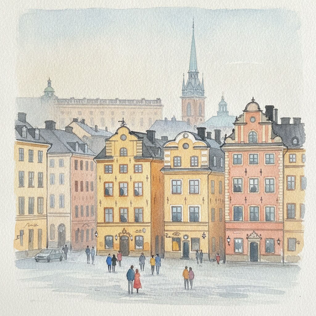 Stockholm — watercolour — Sweden