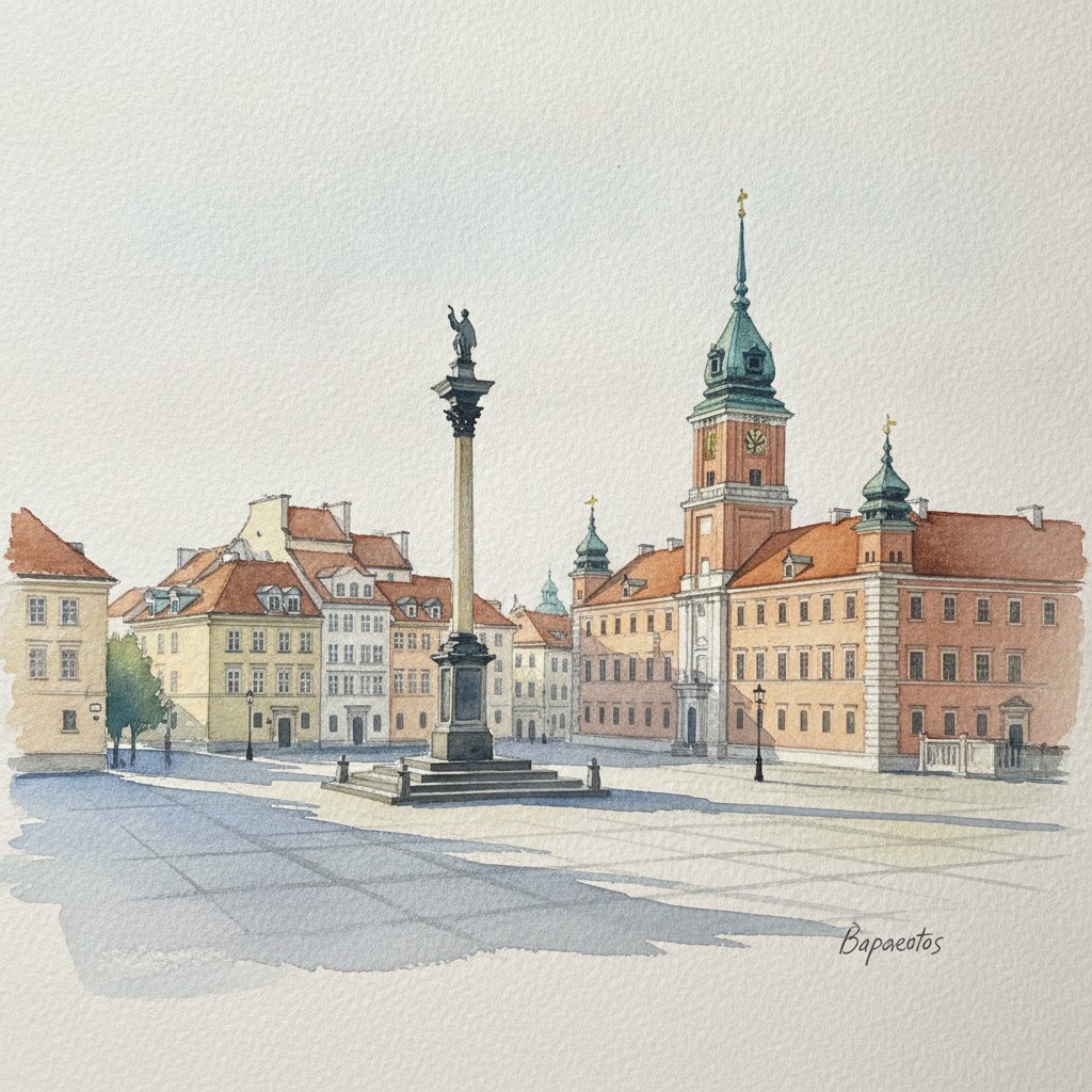 Varsovie — watercolour — Poland