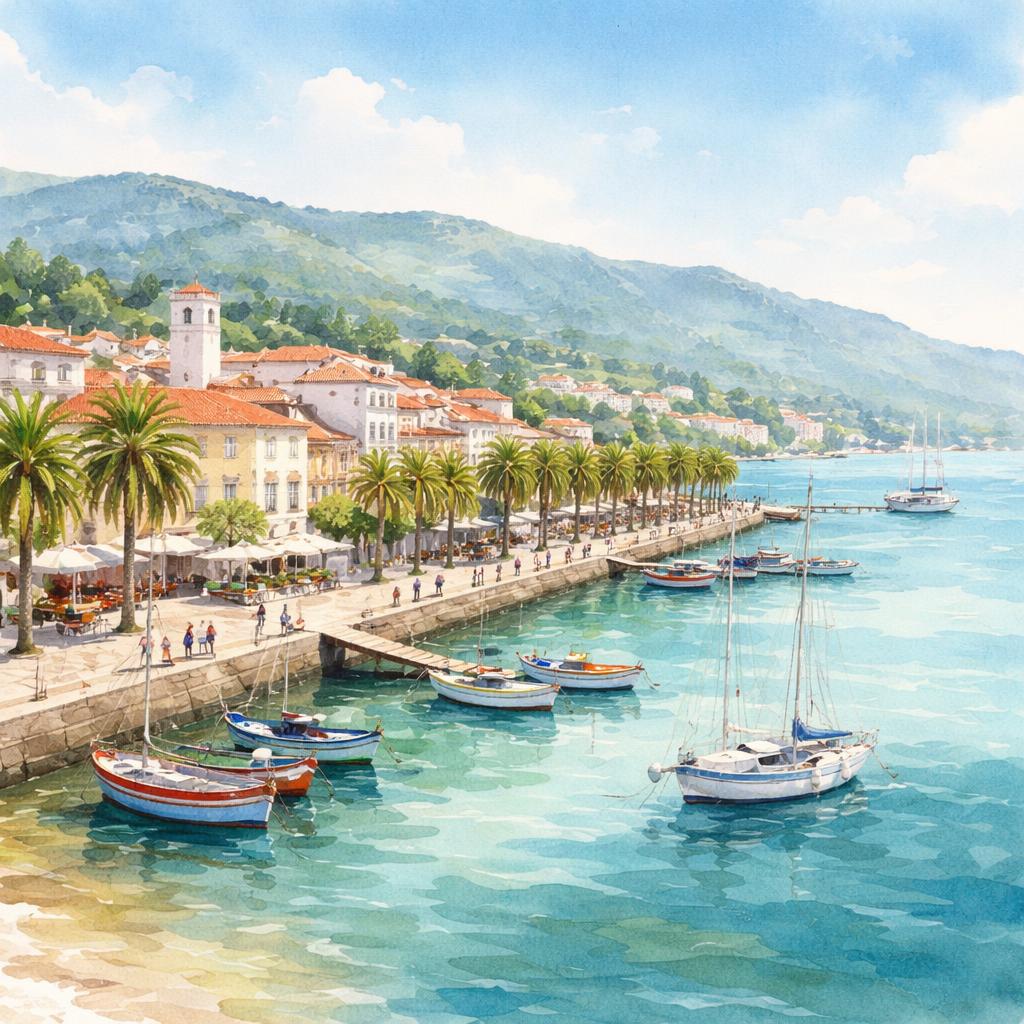 Vila Real de Santo António — aquarelle — Portugal
